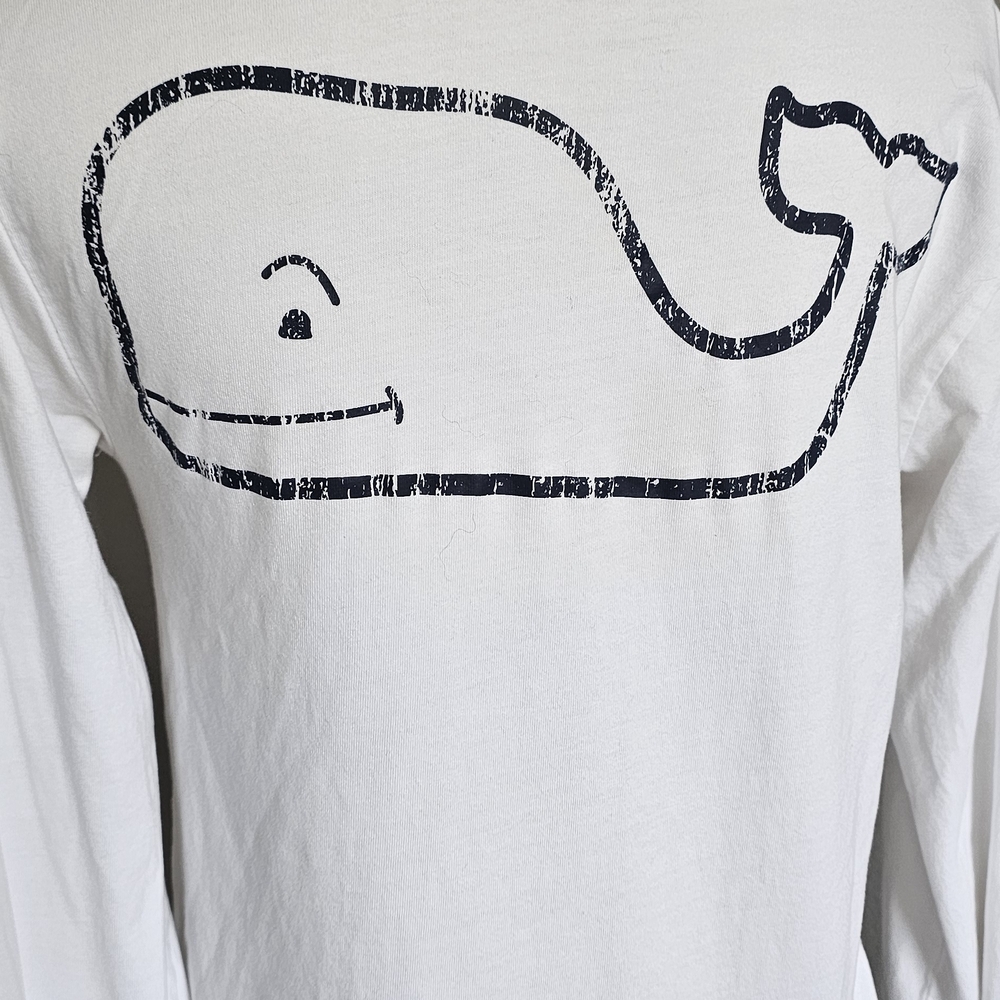 Vineyard Vines White Tee with Purple Logo